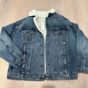 BNWT American Eagle Denim Sherpa jacket
